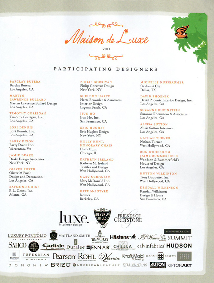 Celebrity Los Angeles Interior Designer Lori Dennis Los Angeles Luxe Magazine November, 2011 #2